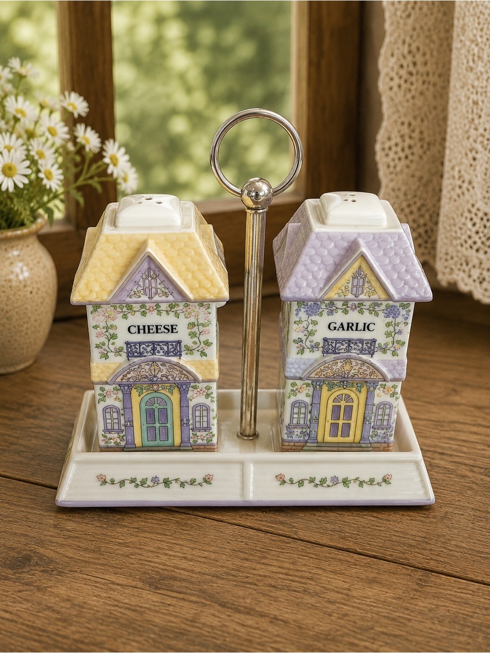 Lenox Spice Village Cheese & Garlic Shaker Set - 1993